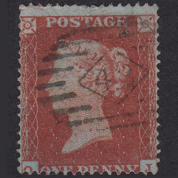 GB QV 1854 1d Red-Brown Plate 177 SG17-C1(1) OJ GU London IS 42