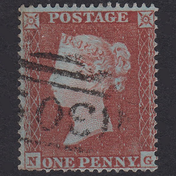 GB QV 1854 1d Red-Brown Plate 172 SG17-C1(1) NG GU