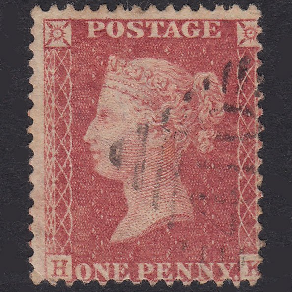 GB QV 1857 1d Rose-Red Plate 47 SG40-C10(1) HK VFU Ireland