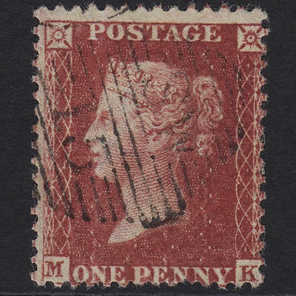 GB QV 1857 1d Deep Rose-red (Plate 52) SG41-C10(4) MK GU in London SW15
