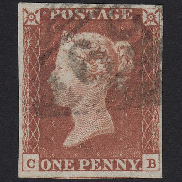 GB QV 1841 1d Red-brown (Plate 79) SG8-B1(1) CB VFU in Ireland 4M Imperf