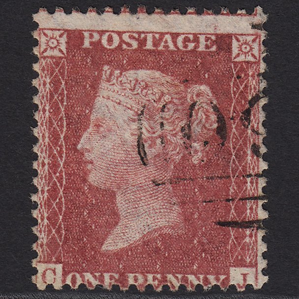 GB QV 1857 1d Rose-red (Plate 55) SG40-C10(1) CJ VFU Light Cancel