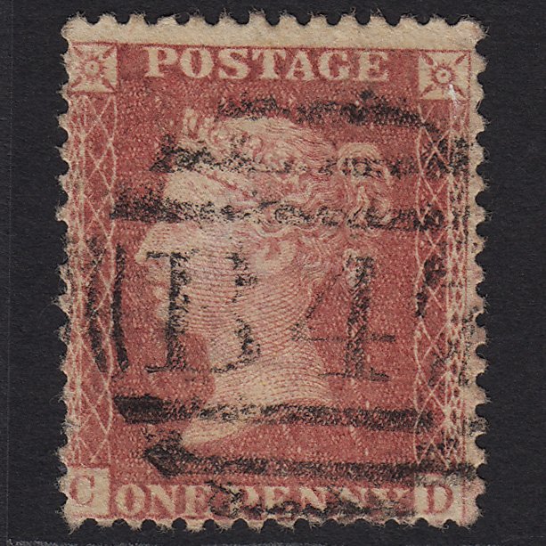 GB QV 1857 1d Rose-red (Plate 67) SG40-C10(1) CD FU Llandudno B47