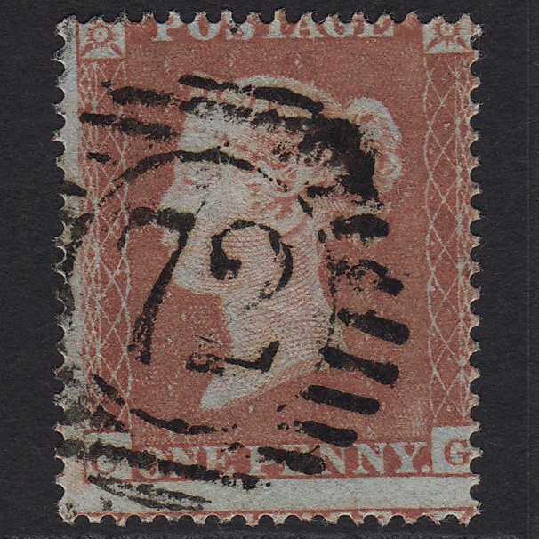 GB QV 1854 1d Red-brown (Plate 174) SG17-C1(1) CG FU London D&S 72