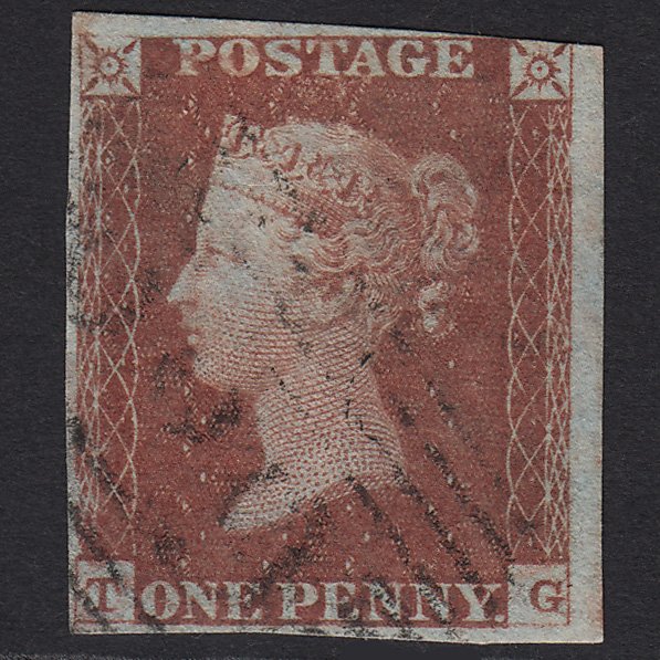 GB QV 1841 1d Red-brown (Plate 84) SG8-B1(1) TG GU nr 4M Imperf Leven 229