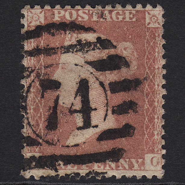 GB QV 1857 1d Rose-red (Plate 68) SG40-C10(1) SG GU London No.74