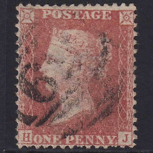 GB QV 1857 1d Rose-red (Plate 55) SG40-C10(1) Constant Variety HJ GU