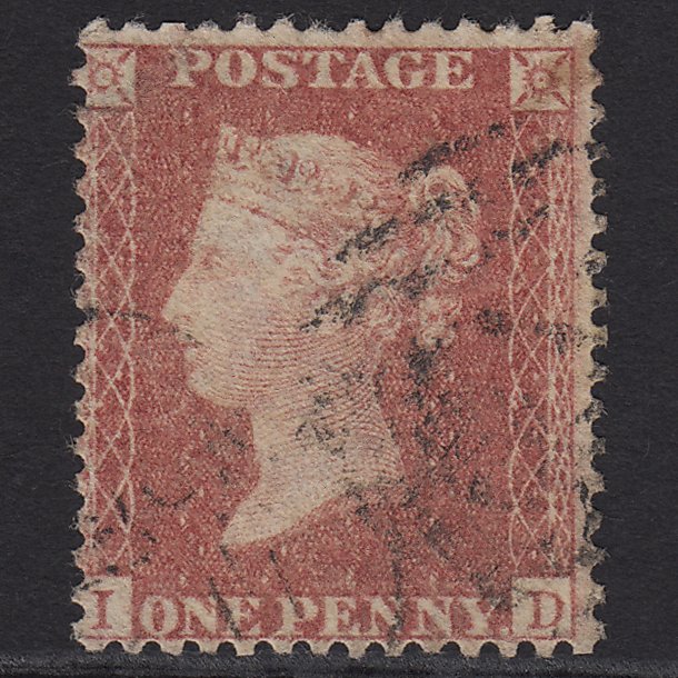 GB QV 1857 1d Rose-red (Plate 27) SG40-C10(1) ID GU Light Cancel