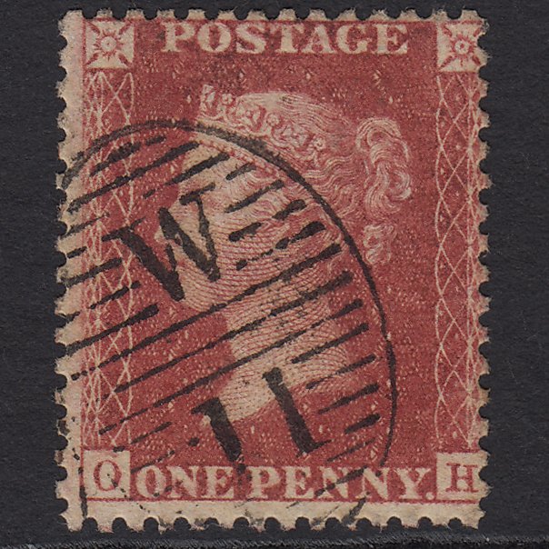 GB QV 1857 1d Rose-red (Plate 59) SG40-C10(1) OH FU London D&S W11