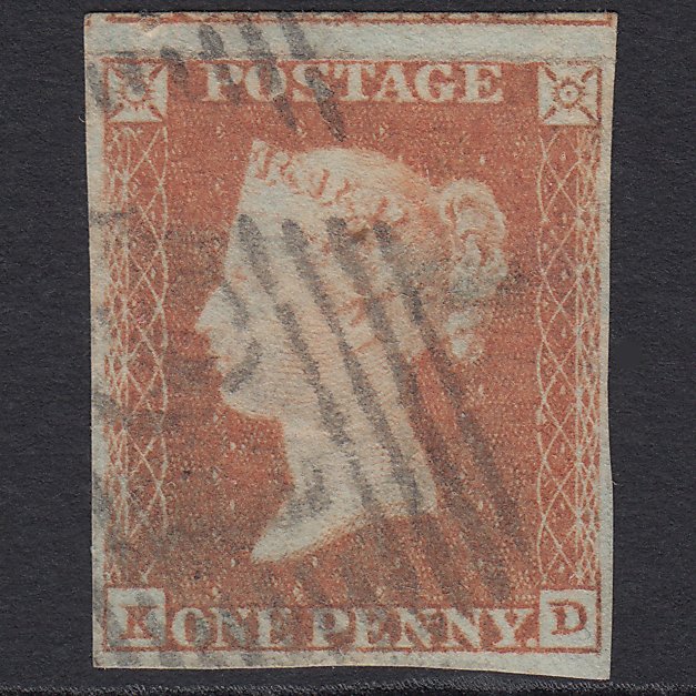 GB QV 1841 1d Orange-brown (Plate 89) SG12-B1(6) KD GU 4M Edinburgh 131