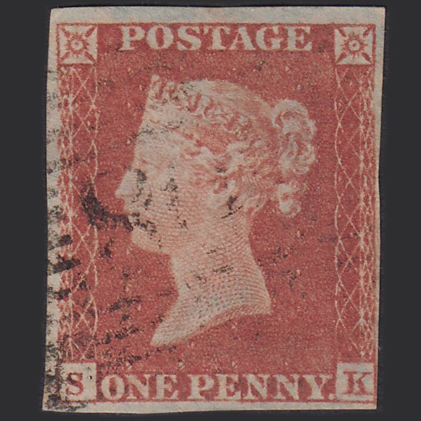 GB QV 1841 1d Red-brown (Plate 164) SG8-B2(1) SK FU 4 Margins Scotland
