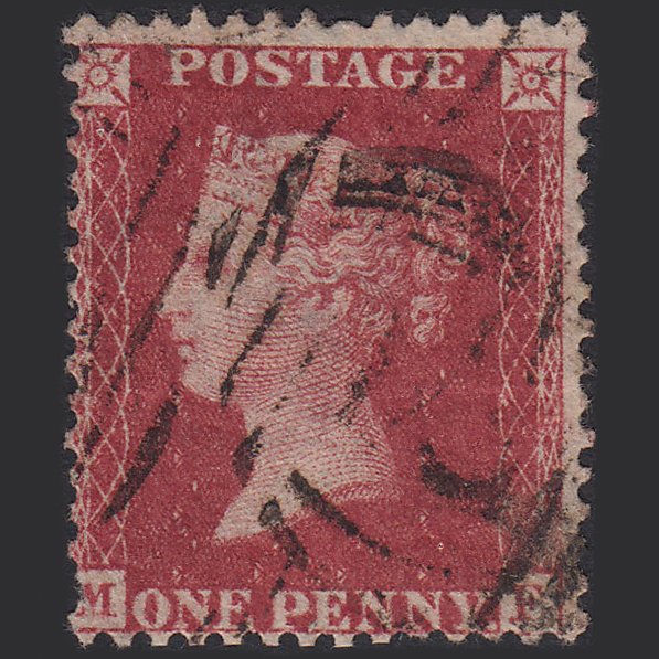 GB QV 1857 1d Deep Rose-red (Plate 43) SG41-C10(4) MF GU