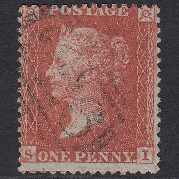 GB QV 1855 1d Red-brown (Plate 12) SG24-C3(1) SI FU Cranbrook 226
