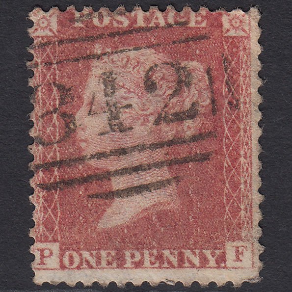 GB QV 1857 1d Rose-red (Plate 34) SG40-C10(1) PF GU Hastings 342
