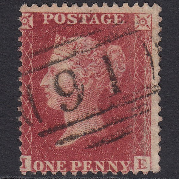 GB QV 1857 1d Rose-red (Plate 42) SG40-C10(1) IE FU Bognor 91