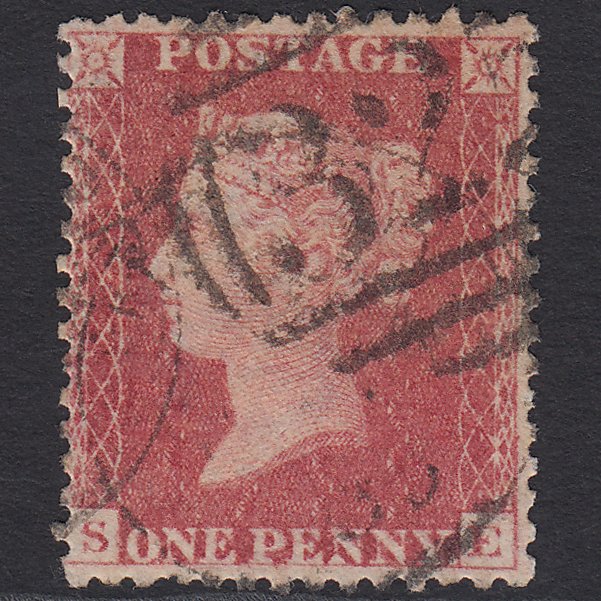 GB QV 1857 1d Rose-red (Plate 68) SG40-C10(1) SE GU Guildford 325