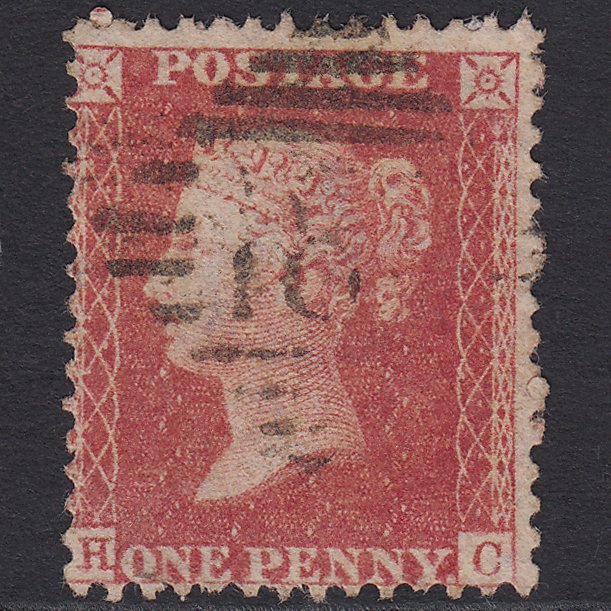 GB QV 1857 1d Rose-red (Plate 57) SG40-C10(1) HC FU Ireland