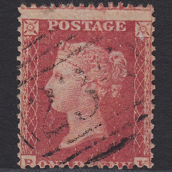 GB QV 1857 1d Rose-red (Plate 60) SG40-C10(1) RK GU Misperf