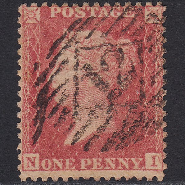 GB QV 1857 1d Rose-red (Plate 42) SG40-C10(1) NI FU London IS 12