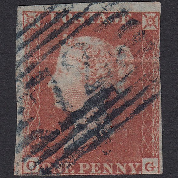 GB QV 1841 1d Red-brown (Plate 151) SG8-B2(1) OG PU Blue-black Cairndow 72