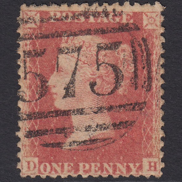 GB QV 1857 1d Rose-red (Plate 60) SG40-C10(1) DH GU Norwich 575
