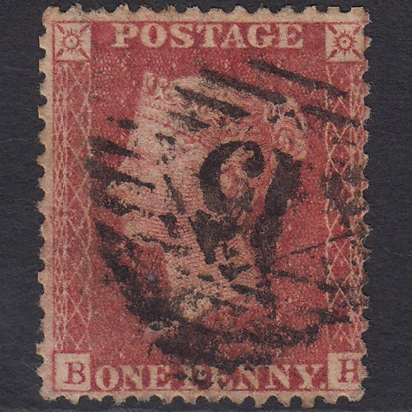 GB QV 1857 1d Rose-red (Plate 34) SG40-C10(1) BH GU London IS 15