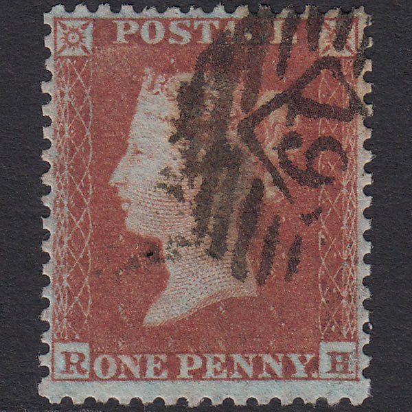 GB QV 1855 1d Red-brown Plate R4 SG22-C2(1) RH FU London IS 19