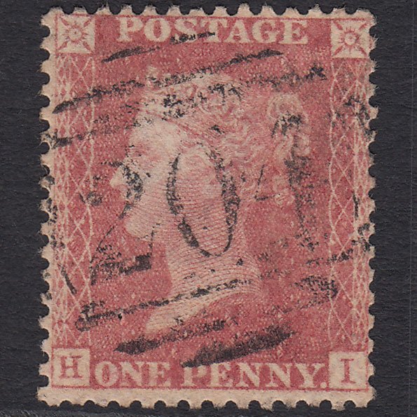 GB QV 1857 1d Rose-red (Plate 66) SG40-C10(1) HI GU Cirencester 204