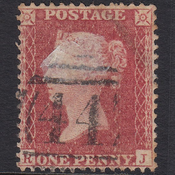 GB QV 1857 1d (Plate 62) SG40-C10(1) Constant Variety RJ GU Leeds 447