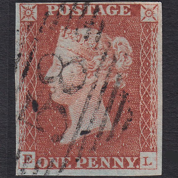 GB QV 1841 1d (Plate 52) SG8-B1(1) GUideline EL VFU 4M Banbridge 58