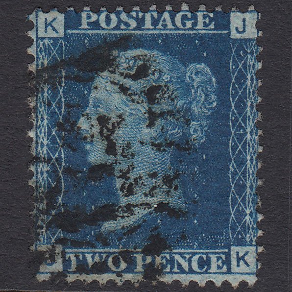 GB QV 1869 2d Blue (Plate 15) SG46-G3 JK GU