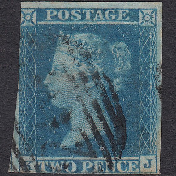 GB QV 1841 2d Blue (Plate 3) SG14-E1(2) KJ GU Azemar