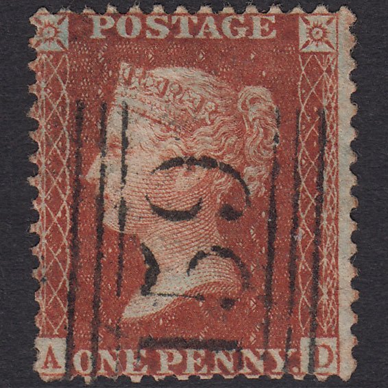 GB QV 1856 1d (Plate 42) SG29-C8(1) AD FU Missing Imprimatur Glasgow 159