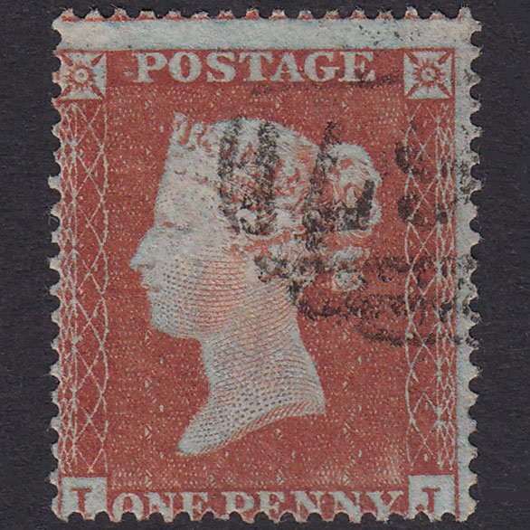 GB QV 1854 1d Red-Brown Plate 157 SG17-C1(1) IJ FU Light Cancel