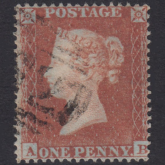 GB QV 1854 1d Red-Brown Plate 169 SG17-C1(1) AB VFU