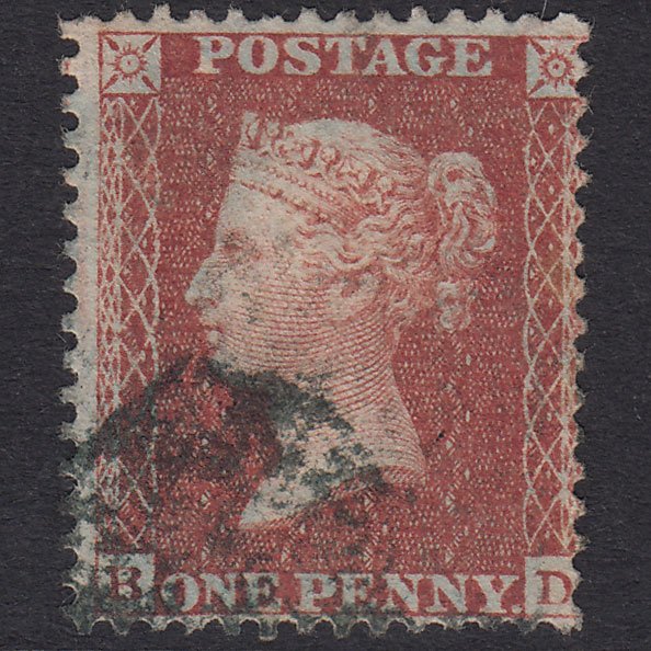 GB QV 1855 1d Red-Brown Plate 17 SGC6(1) BD GU