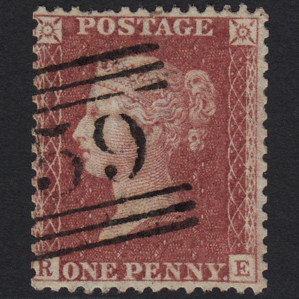 GB QV 1857 1d Rose-red (Plate 47) SG40-C10(1) RE GU Glasgow 159