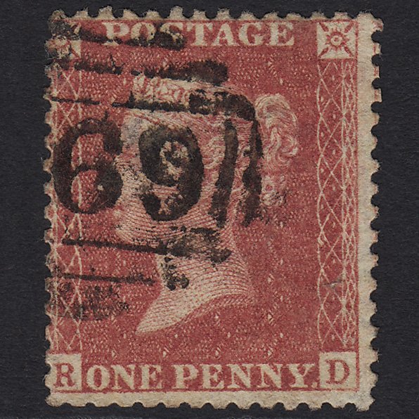 GB QV 1857 1d Rose-red (Plate 36) SG40-C10(1) RD GU
