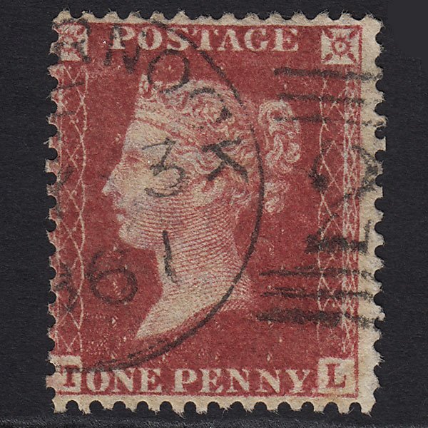 GB QV 1857 1d Rose-red (Plate 60) SG40-C10d(1) TL Wmk Error FU Unlisted Plate!