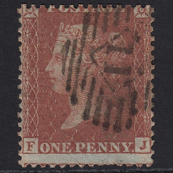 GB QV 1856 1d Red-brown (Plate 32) SG29-C8(1) FJ GU London IS 11