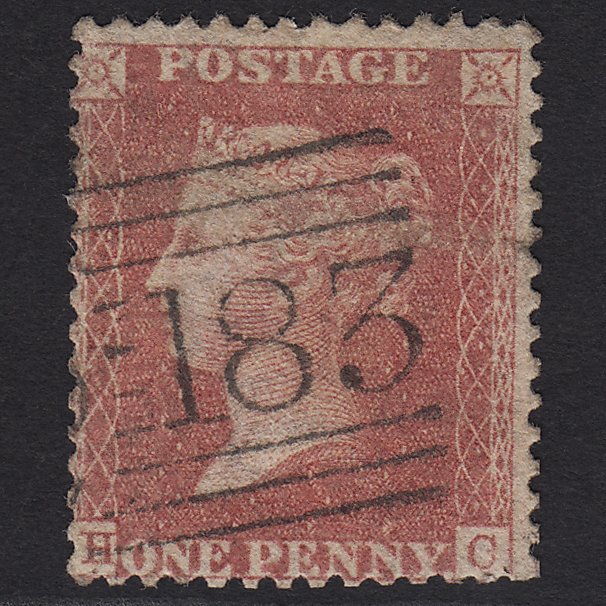 GB QV 1857 1d Rose-red (Plate 60) SG40-C10(1) HC GU Inverness 183
