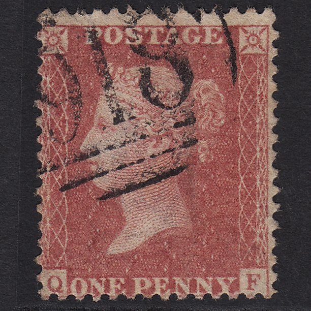 GB QV 1857 1d Rose-red (Plate 48) SG40-C10(1) QF FU Worcester 918