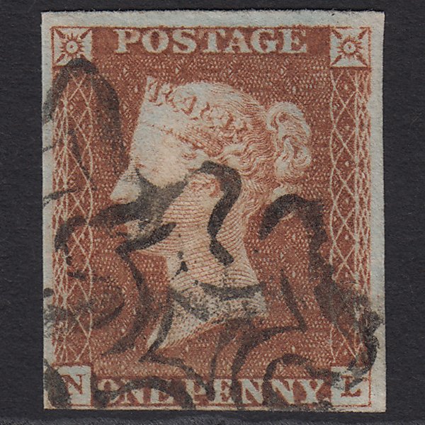 GB QV 1841 1d (Plate 25) SG8-B1(1) Ivory Head NL FU 4M Double Maltese Cross
