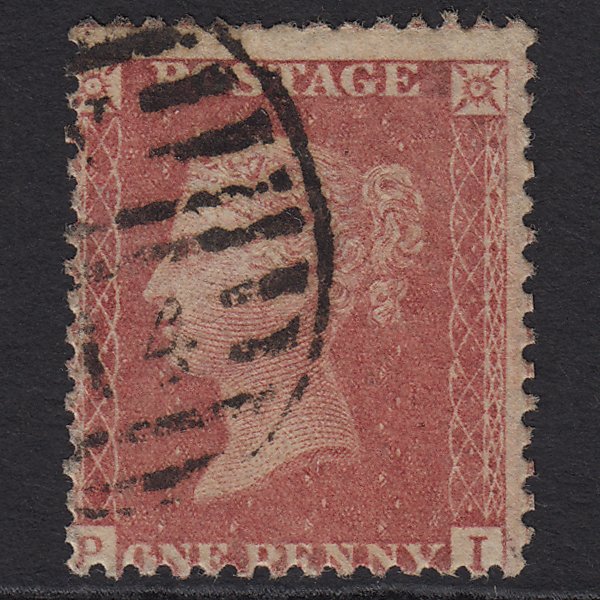 GB QV 1857 1d Rose-red (Plate 36) SG40-C10(1) PI FU London D&S Cancel Misperf
