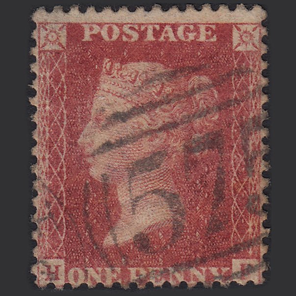 GB QV 1857 1d Rose-red (Plate 56) SG40-C10(1) HF FU Norwich 575
