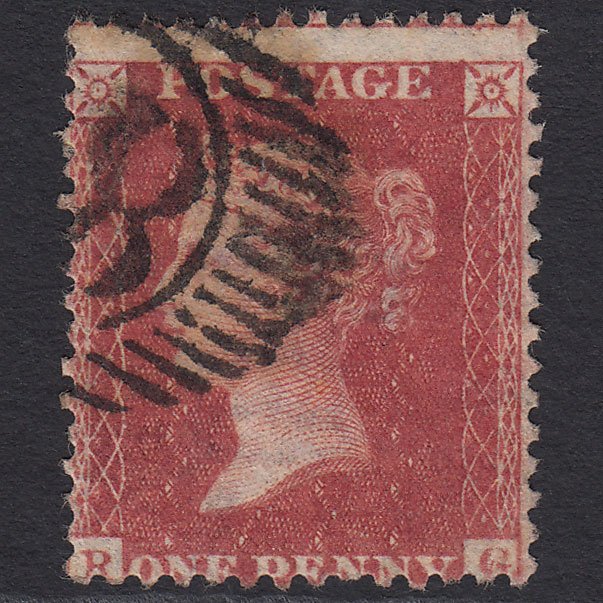 GB QV 1857 1d (Plate 52) SG40-C10(1) RG GU London D&S Cancel Misperf
