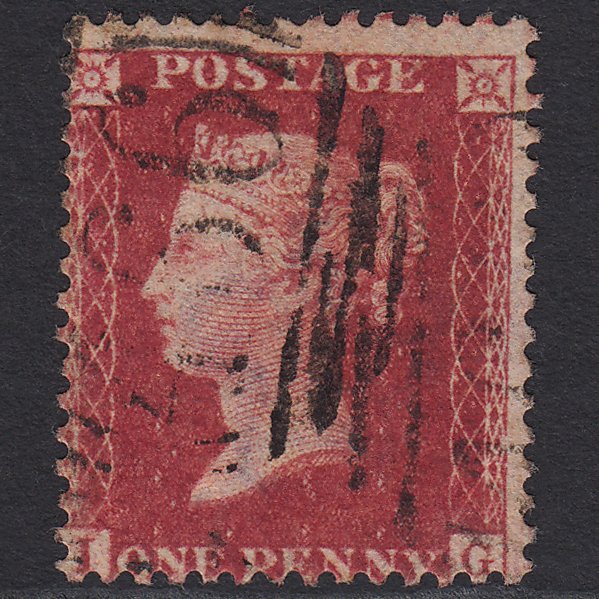 GB QV 1857 1d Deep Rose-red (Plate 58) SG41-C10(4) IG GU Liverpool 466