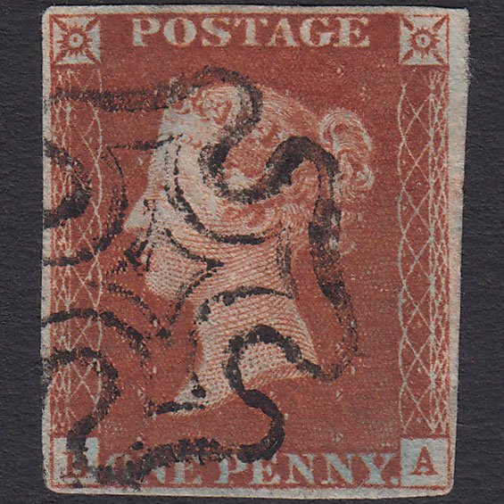 GB QV 1841 1d (Plate 11) SG10-B1(4) BA VFU Edinburgh Type I MX