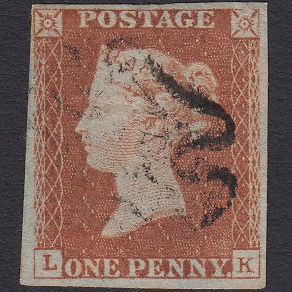 GB QV 1841 1d Red-brown (Plate 25) SG8-B1(1) LK GU 4 Margins Maltese Cross
