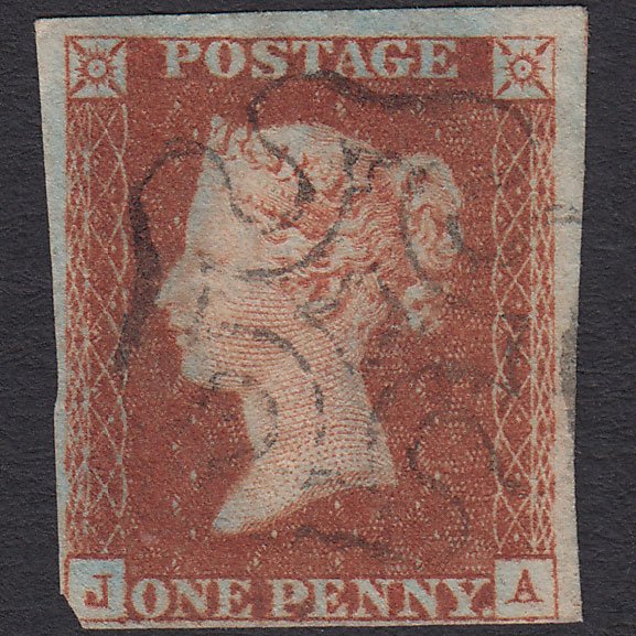 GB QV 1841 1d Red-brown (Plate 22) SG8-B1(1) JA GU nr 4M Edinburgh Tpe II MX